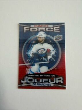 Upper Deck Franchise Force Dustin Byfuglien Hockey Card - Red, Blue, White